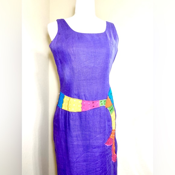 Designer’s Linen Fashion Dress Elizabeth James Linen Dress Bouliabasse DEBORAH - Picture 11 of 15